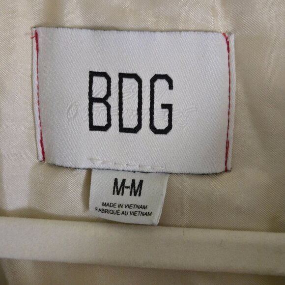 BDG Urban Outfitters Isla Linen Paisley Print Puffer Cropped Jacket Size M - Picture 12 of 13